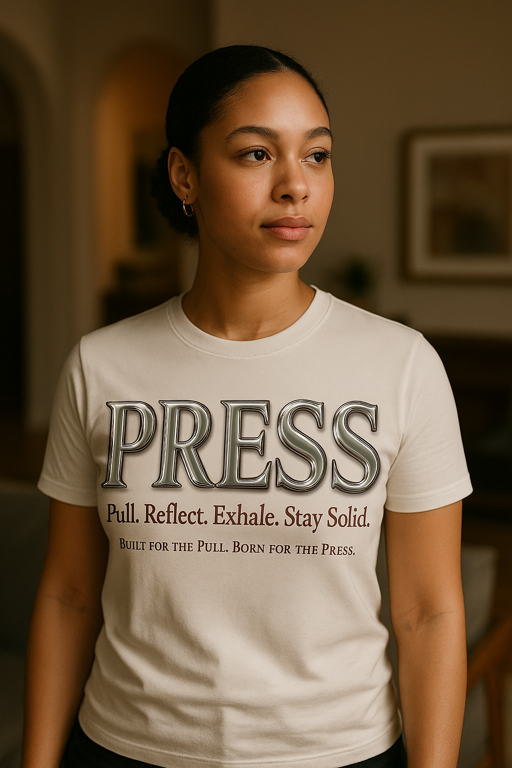 PRESS™ Luxe Tee – Pull. Reflect. Exhale. Stay Solid. Unisex t-shirt